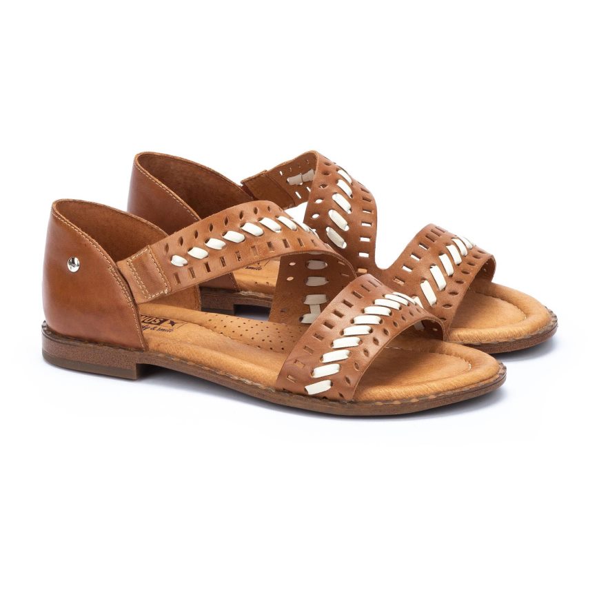 Women's Pikolinos ALGAR Flat Sandals Brown | NZ T53297Q